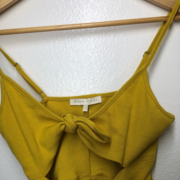 Etophe Studios Yellow Sleeveless Body Suit - Picture 1 of 8